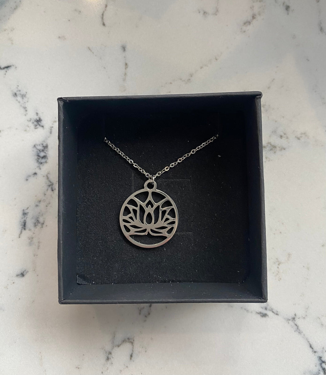 Lotus Stainless Steel Necklace
