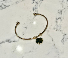 Load image into Gallery viewer, Shamrock Bangle Bracelet
