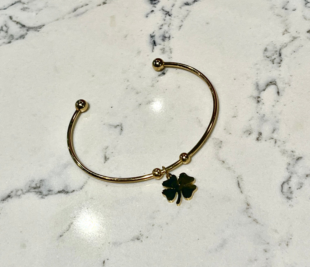 Shamrock Bangle Bracelet