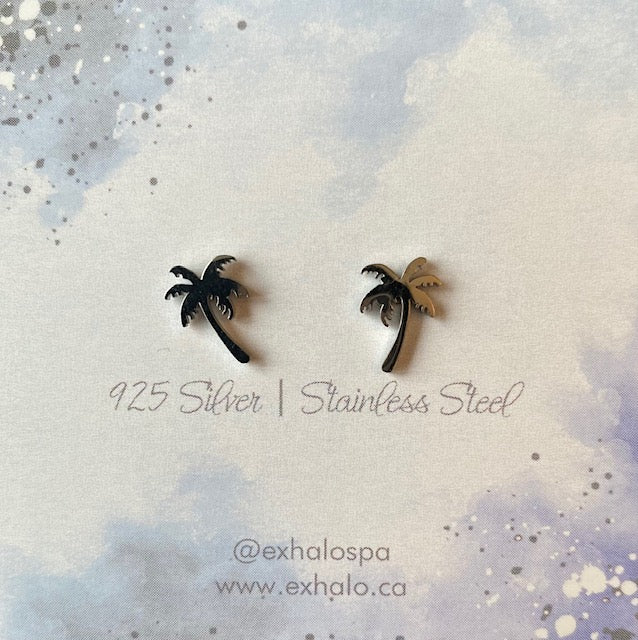 Palm Tree Stud Earrings